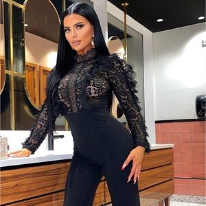 Elegant Black Lace Jumpsuit